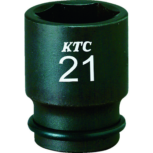 トラスコ中山 KTC 9.5sq.インパクトレンチ用ソケット(セミディープ薄肉) 対辺寸法21mm 差込角9.5mm 6角（ご注文単位1個）【直送品】