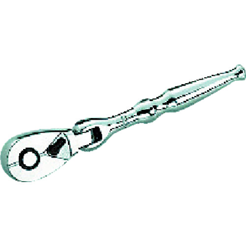 トラスコ中山 KTC 6.3sq.フレックスラチェットハンドル 歯数36枚 差込角6.35mm 全長125mm（ご注文単位1個）【直送品】