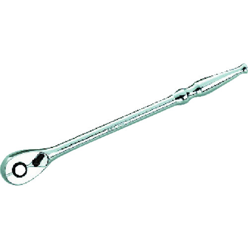 トラスコ中山 KTC 6.3sq.ロングラチェットハンドル 歯数36枚 差込角6.35mm 全長190mm（ご注文単位1個）【直送品】