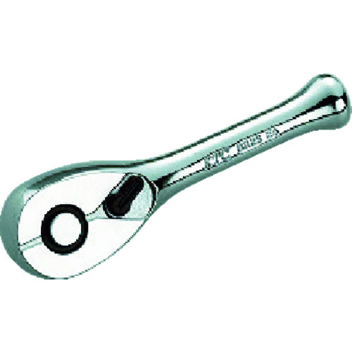 トラスコ中山 KTC 6.3sq.ショートラチェットハンドル 歯数36枚 差込角6.35mm 全長80mm（ご注文単位1個）【直送品】