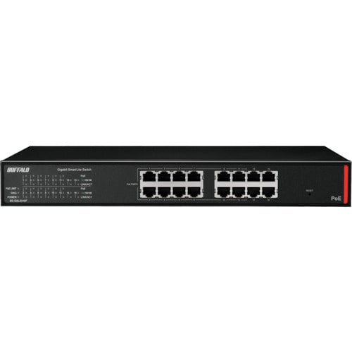 トラスコ中山 バッファロー 法人向け Giga対応 PoE Layer2 スマートLiteスイッチ 16ポート(ご注文単位1個)【直送品】