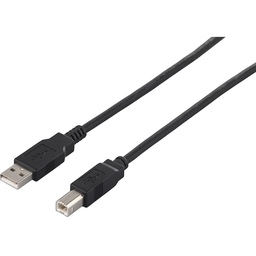 トラスコ中山 バッファロー USB2.0ケーブル(A to B) 2m ブラック(ご注文単位1個)【直送品】