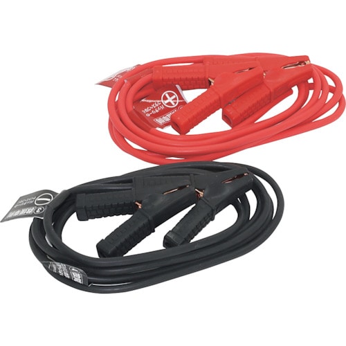 トラスコ中山 メルテック ブースターケーブル DC12V・50A 3.5m(ご注文単位1セット)【直送品】