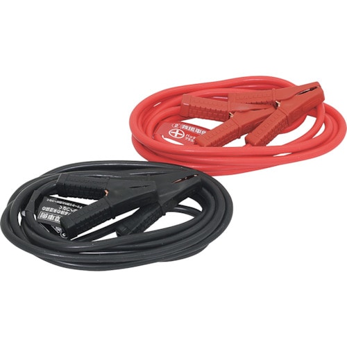 トラスコ中山 メルテック ブースターケーブル DC12V・80A 3.5m(ご注文単位1セット)【直送品】