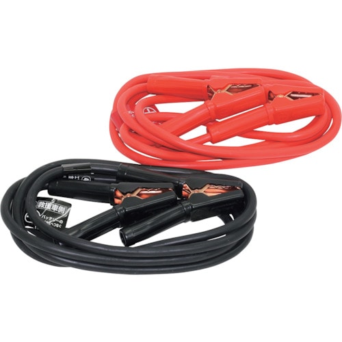 トラスコ中山 メルテック ブースターケーブル DC12V/24V・100A 3.5m(ご注文単位1セット)【直送品】