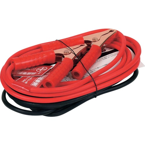 トラスコ中山 メルテック ブースターケーブル DC12V・50A 3m(ご注文単位1個)【直送品】