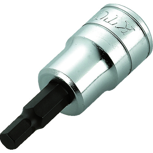 トラスコ中山 KTC 9.5sq.ショートヘキサゴンビットソケット 対辺寸法3mm 差込角9.5mm 全長48mm(ご注文単位1個)【直送品】