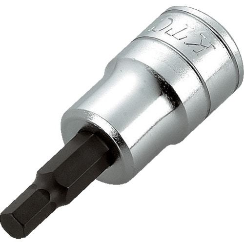 トラスコ中山 KTC 9.5sq.ショートヘキサゴンビットソケット 対辺寸法9mm 差込角9.5mm 全長52mm(ご注文単位1個)【直送品】