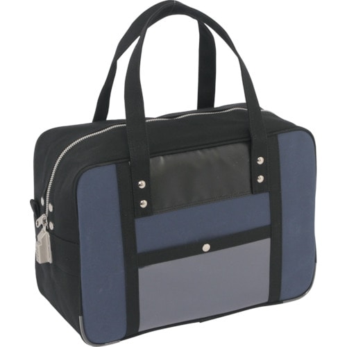 トラスコ中山 SANEI 帆布メール用ボストン(M)SED-1錠付 紺(ご注文単位1個)【直送品】