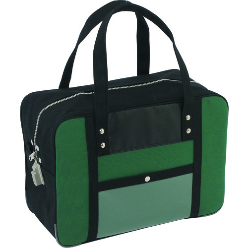トラスコ中山 SANEI 帆布メール用ボストン(M)SED-1錠付 モスグリーン(ご注文単位1個)【直送品】