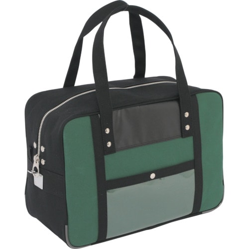 トラスコ中山 SANEI 帆布メール用ボストン(M)馬蹄錠金具付 モスグリーン(ご注文単位1個)【直送品】