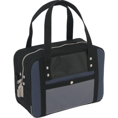 トラスコ中山 SANEI 帆布メール用ボストン(S)SED-1錠付 紺(ご注文単位1個)【直送品】