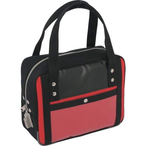 トラスコ中山 SANEI 帆布メール用ボストン(SS)SED-1錠付 赤(ご注文単位1個)【直送品】