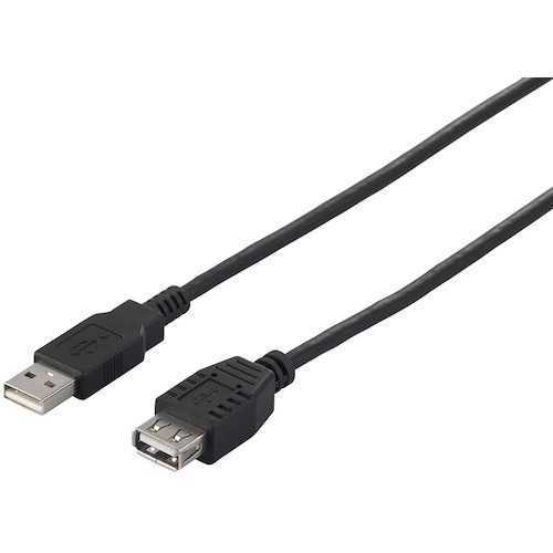 トラスコ中山 バッファロー USB2.0 A to A 延長ケーブル 5.0m ブラック(ご注文単位1個)【直送品】