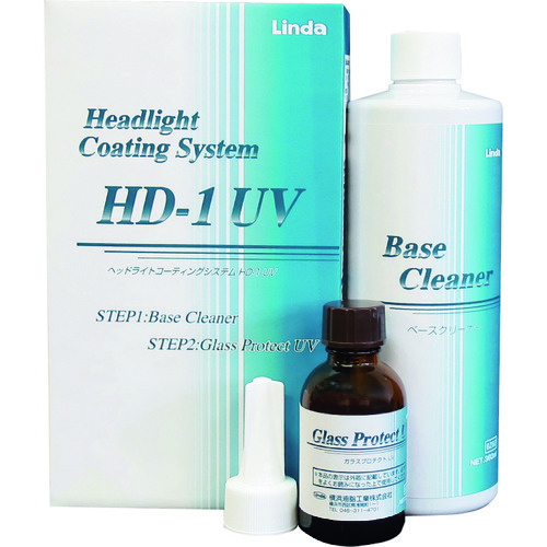 トラスコ中山 Linda ヘッドライトコーティングシステム HDー1UV(ご注文単位1セット)【直送品】