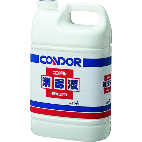 トラスコ中山 コンドル 消臭マット専用 消毒液 4L(ご注文単位1個)【直送品】