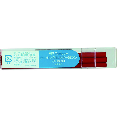 トラスコ中山 Tombow マーキングホルダ-替芯 赤(ご注文単位1ケース)【直送品】