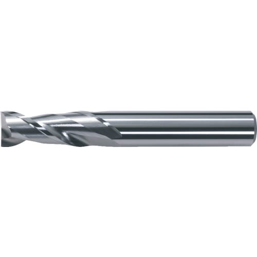 トラスコ中山 三菱K 2枚刃アルミ加工用 超硬スクエアエンドミルミディアム刃長(M)2mm(ご注文単位1本)【直送品】