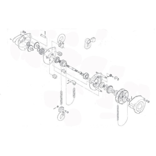 トラスコ中山 キトー チェーンブロック キトーマイティM3形 CB020用部品 上フック1式(ご注文単位1個)【直送品】