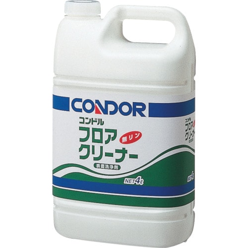 トラスコ中山 コンドル 床用洗剤 フロアクリーナー 4L(ご注文単位1個)【直送品】