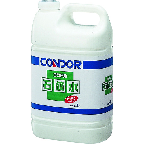 トラスコ中山 コンドル 手洗い用洗剤 石鹸水 4L(ご注文単位1個)【直送品】