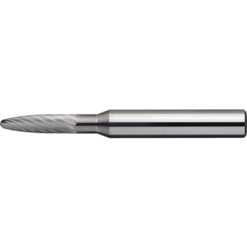 トラスコ中山 MRA 超硬バー Cスパイラルシリーズ 形状:砲弾(スパイラルカット) 刃長15mm(ご注文単位1本)【直送品】