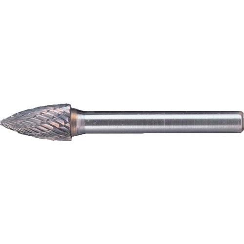 トラスコ中山 MRA 超硬バー Cシリーズ 形状：トンガリ(クロスカット) 刃長19mm　144-8072（ご注文単位1本）【直送品】