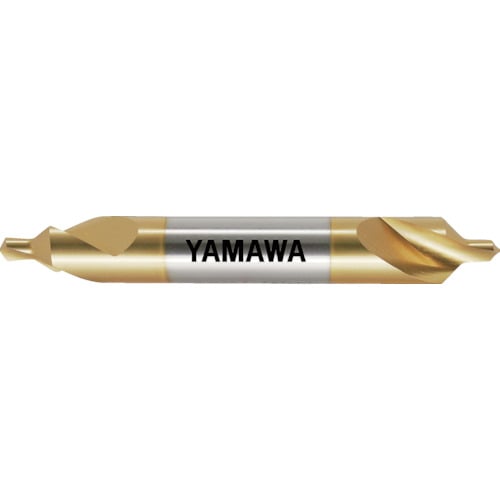 トラスコ中山 ヤマワ コーティング強ねじれ溝A形90° センタ穴ドリル CE-Q V 1.5X90°X5(ご注文単位1本)【直送品】