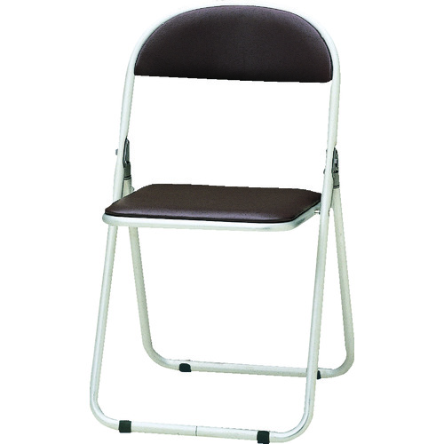 トラスコ中山 TOKIO パイプ椅子 シリンダ機能付 アルミパイプ ブラウン(ご注文単位1脚)【直送品】