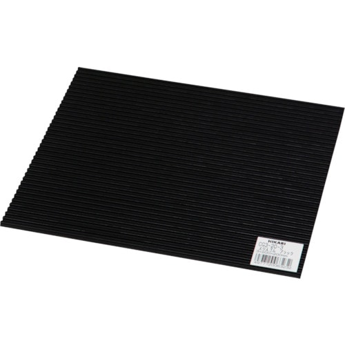 トラスコ中山 光 筋入りゴム ブラック 412-2208(ご注文単位1枚)【直送品】