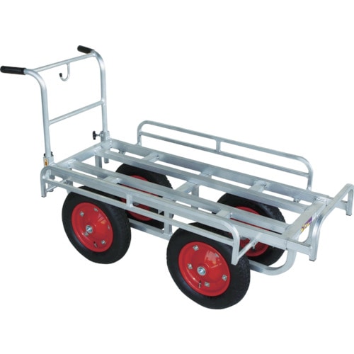 トラスコ中山 HARAX アルミ製運搬車 愛菜号 13×3Tエアー入タイヤ 積載面1100~1250×420~620mm(ご注文単位1台)【直送品】