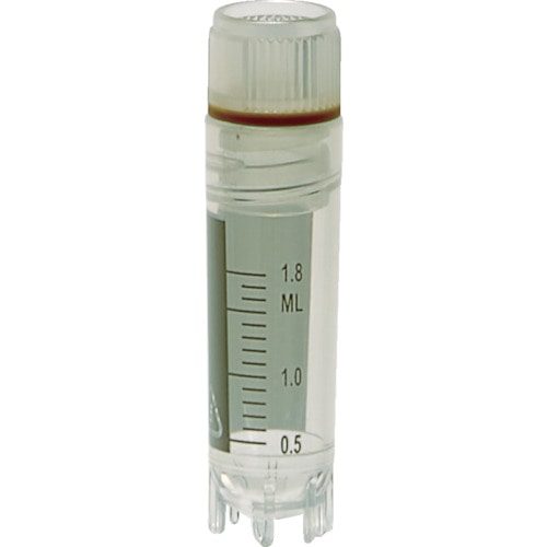 トラスコ中山 TRUSCO クライオチューブ(凍結保存用チューブ) 2ml 内ねじ 自立型 50個入(ご注文単位1袋)【直送品】
