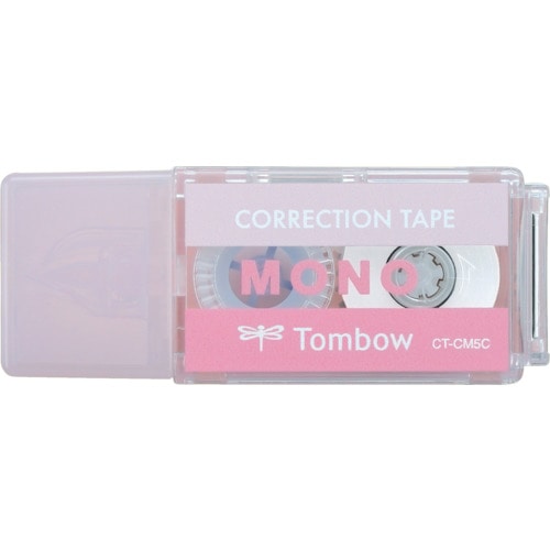 トラスコ中山 Tombow 修正テープ モノポケット ピンク(ご注文単位1個)【直送品】