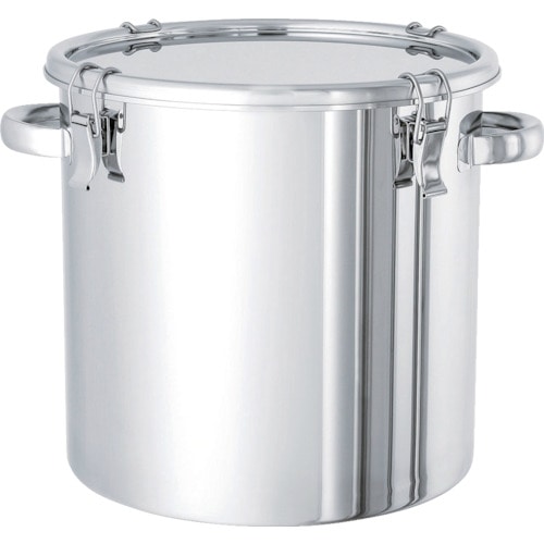トラスコ中山 日東 ステンレスタンク キャッチクリップ式密閉タンク(フタ付) 25L(ご注文単位1個)【直送品】