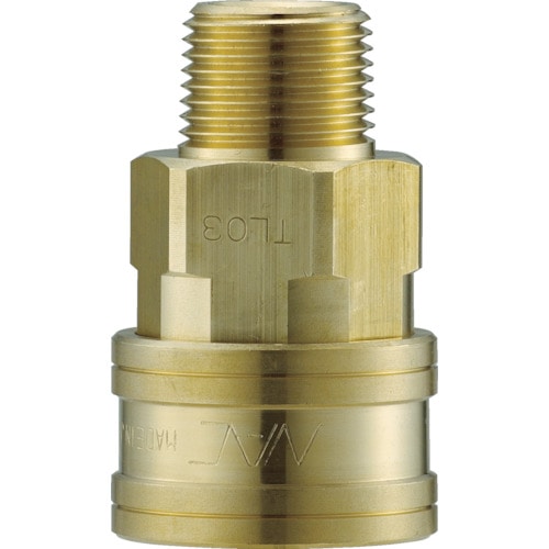 トラスコ中山 ナック クイックカップリング TL型 真鍮製 メネジ取付用ソケット Rc1/4(ご注文単位1個)【直送品】