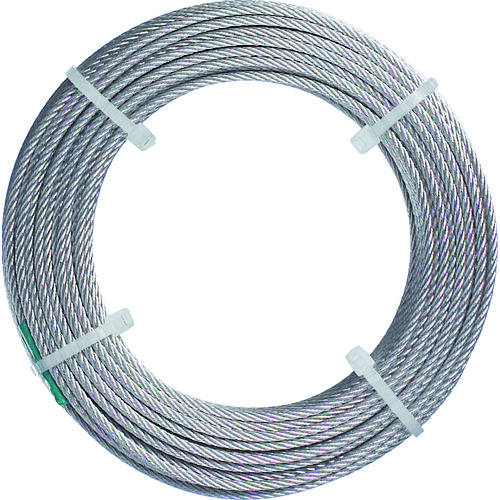トラスコ中山 TRUSCO ステンレスワイヤロープ ナイロン被覆 Φ1.5(2.0)X20m(ご注文単位1巻)【直送品】