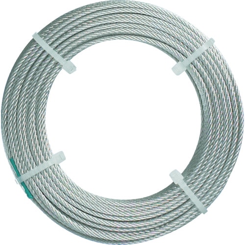 トラスコ中山 TRUSCO ステンレスワイヤロープ ナイロン被覆 Φ1.0(1.5)mmX30(ご注文単位1巻)【直送品】