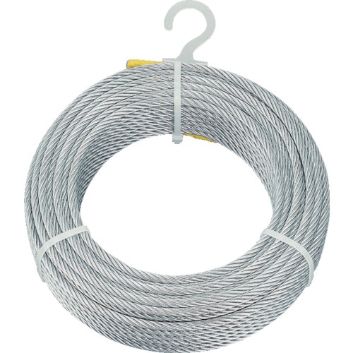 トラスコ中山 TRUSCO メッキ付ワイヤロープ Φ5mmX30m(ご注文単位1巻)【直送品】
