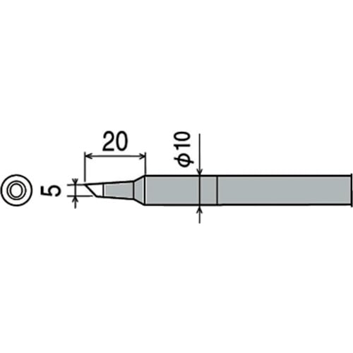 トラスコ中山 グット 替こて先5C型 CXR-60/80用(ご注文単位1個)【直送品】