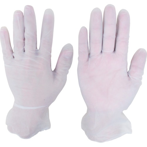 トラスコ中山 シンガー プラスチックグローブNo8100PF Lサイズ (100枚入)(ご注文単位1箱)【直送品】