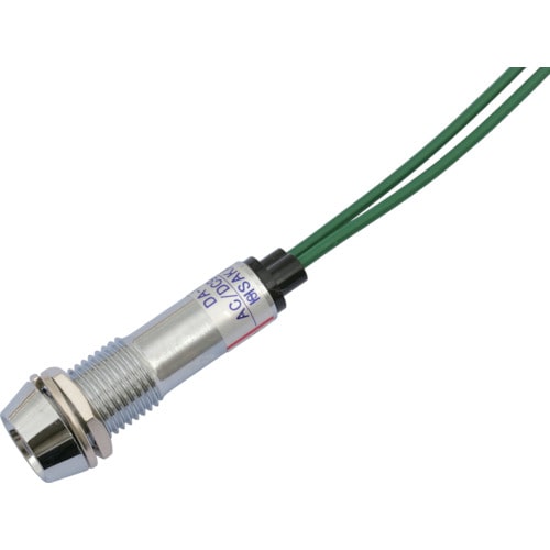 トラスコ中山 サカズメ LED表示灯 DA-10JPL (AC/DC100V接続)Φ10 緑(ご注文単位1個)【直送品】