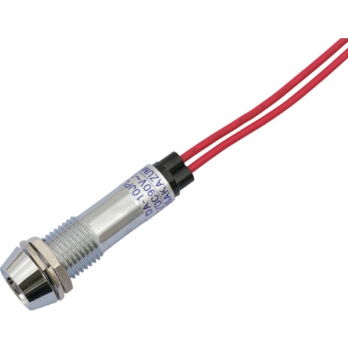 トラスコ中山 サカズメ LED表示灯 DA-10JPL (AC/DC100V接続)Φ10 赤(ご注文単位1個)【直送品】