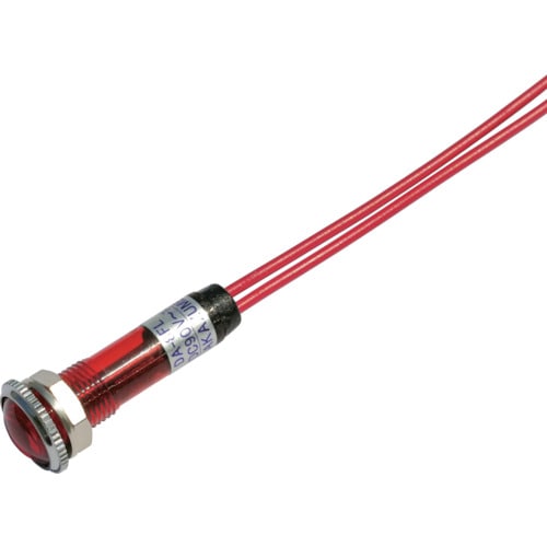 トラスコ中山 サカズメ LED表示灯 DA-8FL-4 (AC/DC100V接続) Φ8 赤(ご注文単位1個)【直送品】