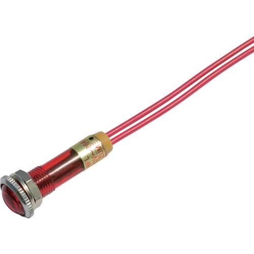 トラスコ中山 サカズメ LED表示灯 DA-8FL-4 (AC/DC200V接続) Φ8 赤(ご注文単位1個)【直送品】