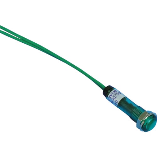 トラスコ中山 サカズメ LED表示灯 DA-8FL (AC/DC200V接続) Φ8 緑(ご注文単位1個)【直送品】