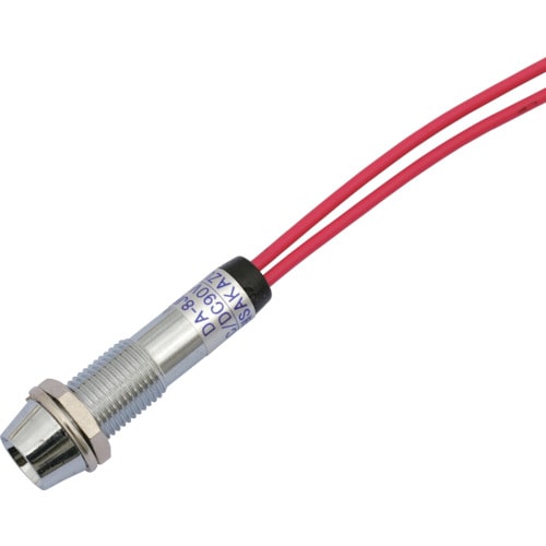 トラスコ中山 サカズメ LED表示灯 DA-8JPL (AC/DC100V接続) Φ8 赤(ご注文単位1個)【直送品】