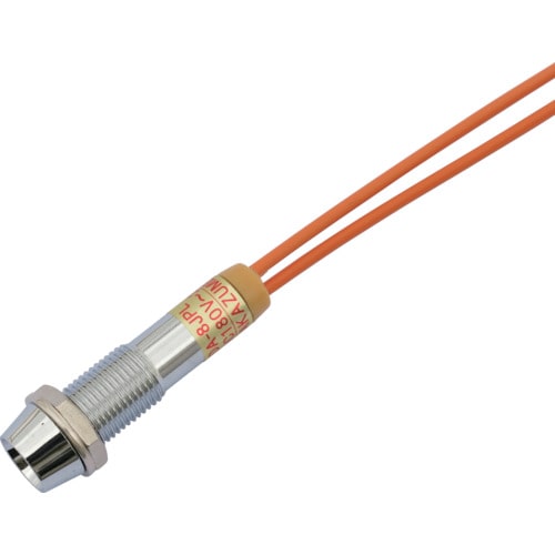 トラスコ中山 サカズメ LED表示灯 DA-8JPL (AC/DC200V接続) Φ8 橙(ご注文単位1個)【直送品】