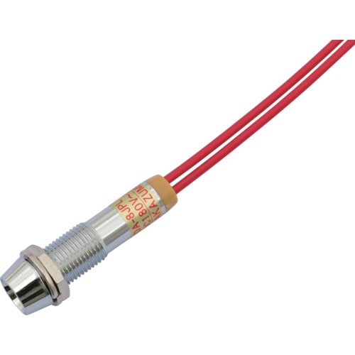 トラスコ中山 サカズメ LED表示灯 DA-8JPL (AC/DC200V接続) Φ8 赤(ご注文単位1個)【直送品】