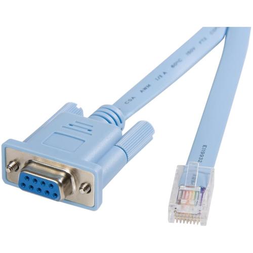 トラスコ中山 スターテック Ciscoルータ用コンソールケーブル/RJ45 - D-Sub9ピン (F-M)/1.8m(ご注文単位1袋)【直送品】