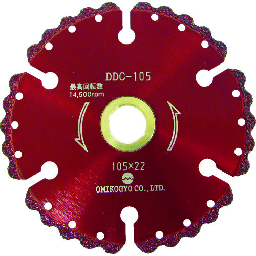 トラスコ中山 大見 コンクリート用溶着ダイヤカットソー 外径105mm(ご注文単位1枚)【直送品】